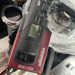 JVC GR-60U Video Movie Camcorder GR-60 Red VHS-C Compact UNTESTED AS-IS