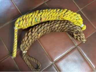 Lot Of 2 Vintage Rope Boat Fenders Bumper Nautical coastal decor 22" Hand Woven