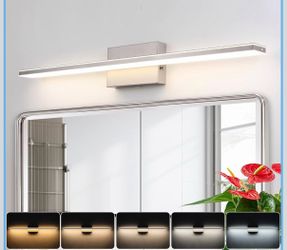 39.4" Brushed Nickel Vanity Light Bar - 5CCT Dimmable