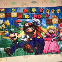 Mario Birthday Banner