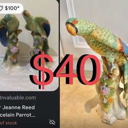 $40 Historic Charleston Foundation Jeanne Reed’s Ceramic Parrot Statue