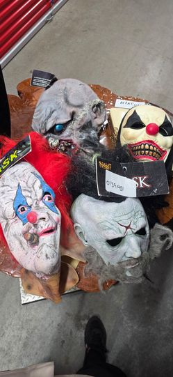 Lot of 4 Halloween Horror Costume Masks