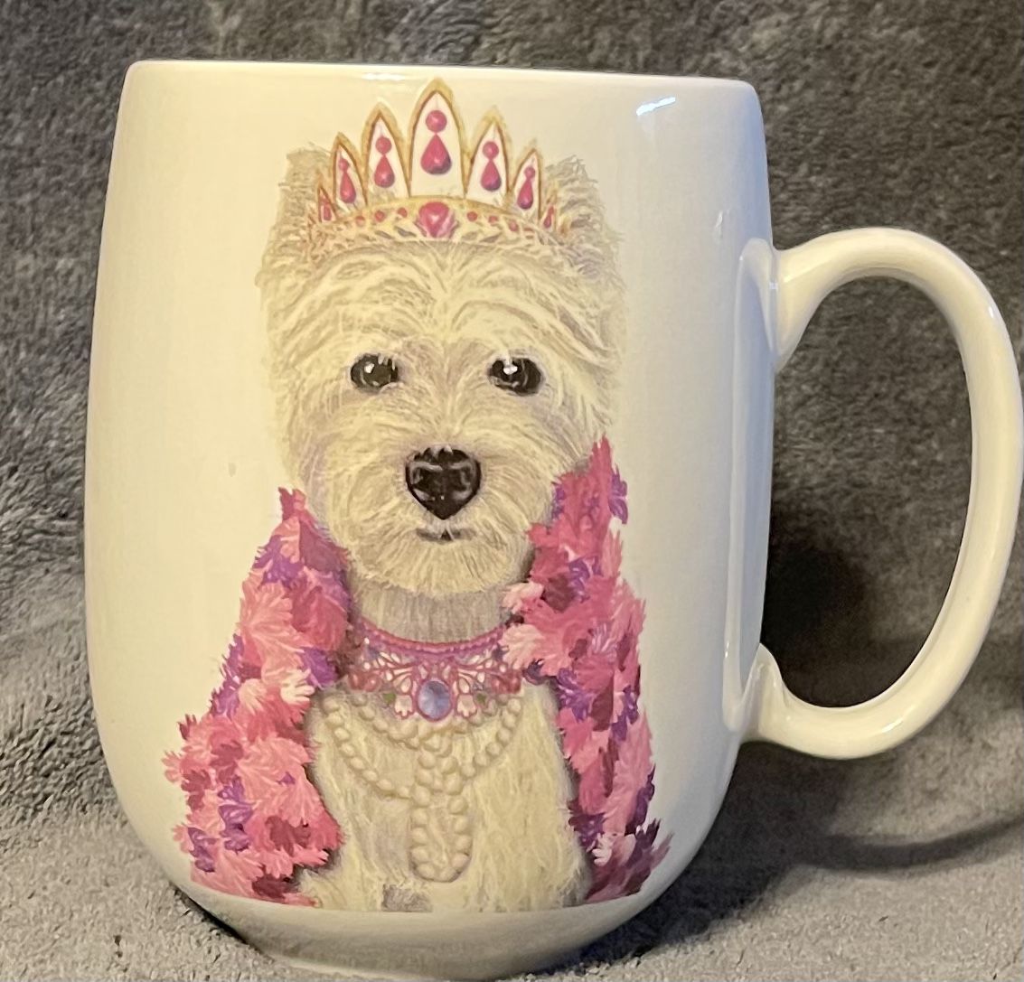 Fab Funky White Schnauzer Royal Highness Coffee Mug.