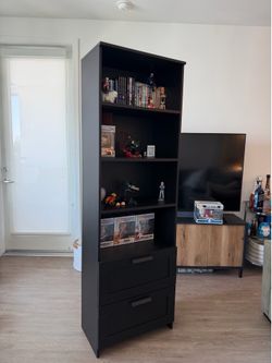 Black bookcase (IKEA BRIMNES)