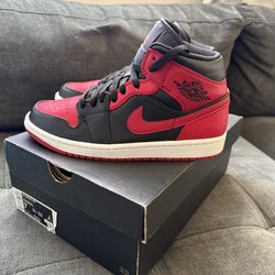 Authentic Red Black Air Jordans 1s Nike shoes