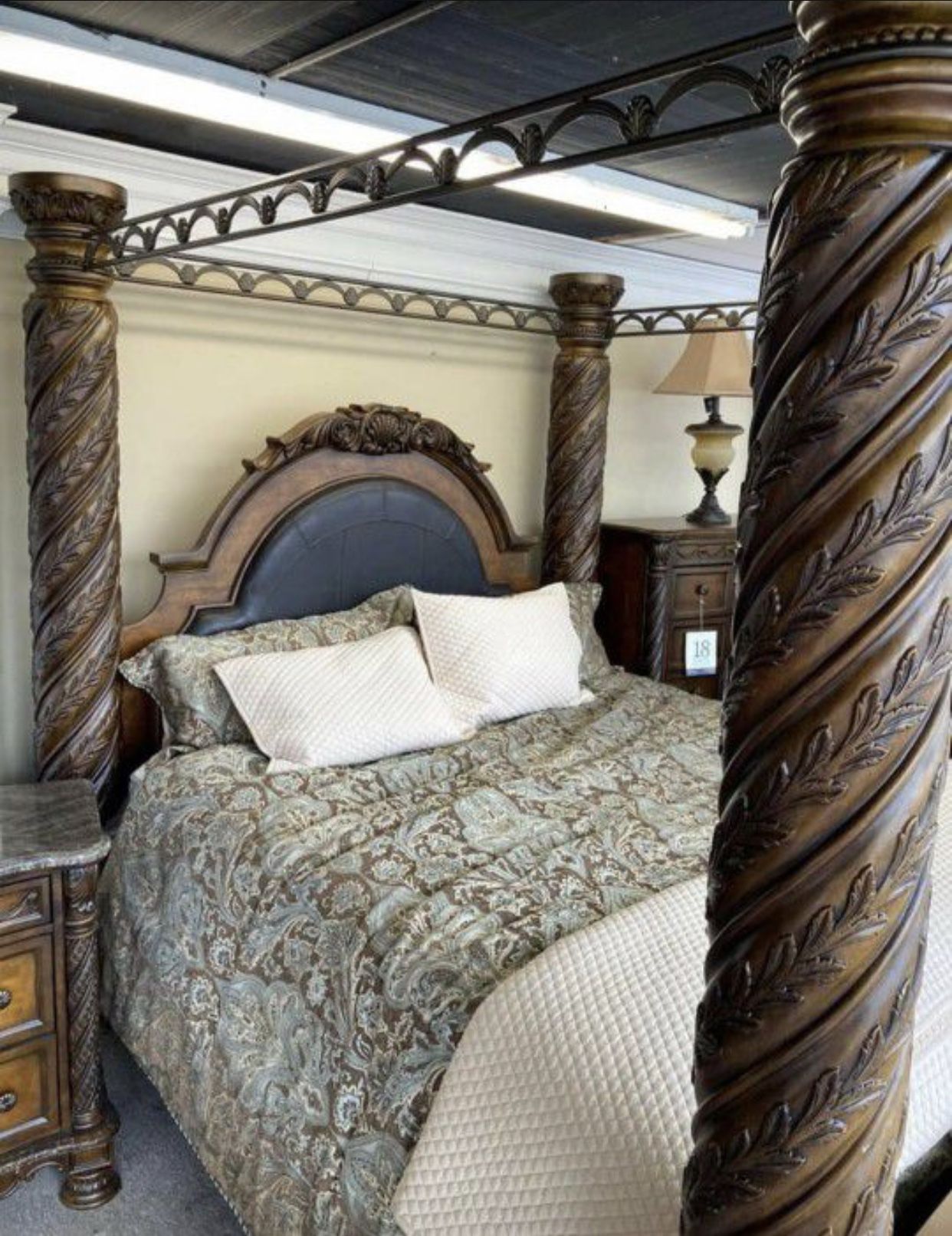North Shore Dark Brown Canopy Bedroom Setfree Delivery For Sale In Houston Tx Offerup
