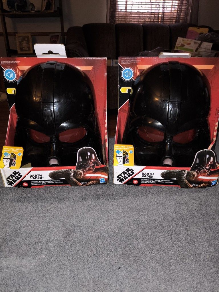 New 2 Star Wars Darth Vader Electronic Masks