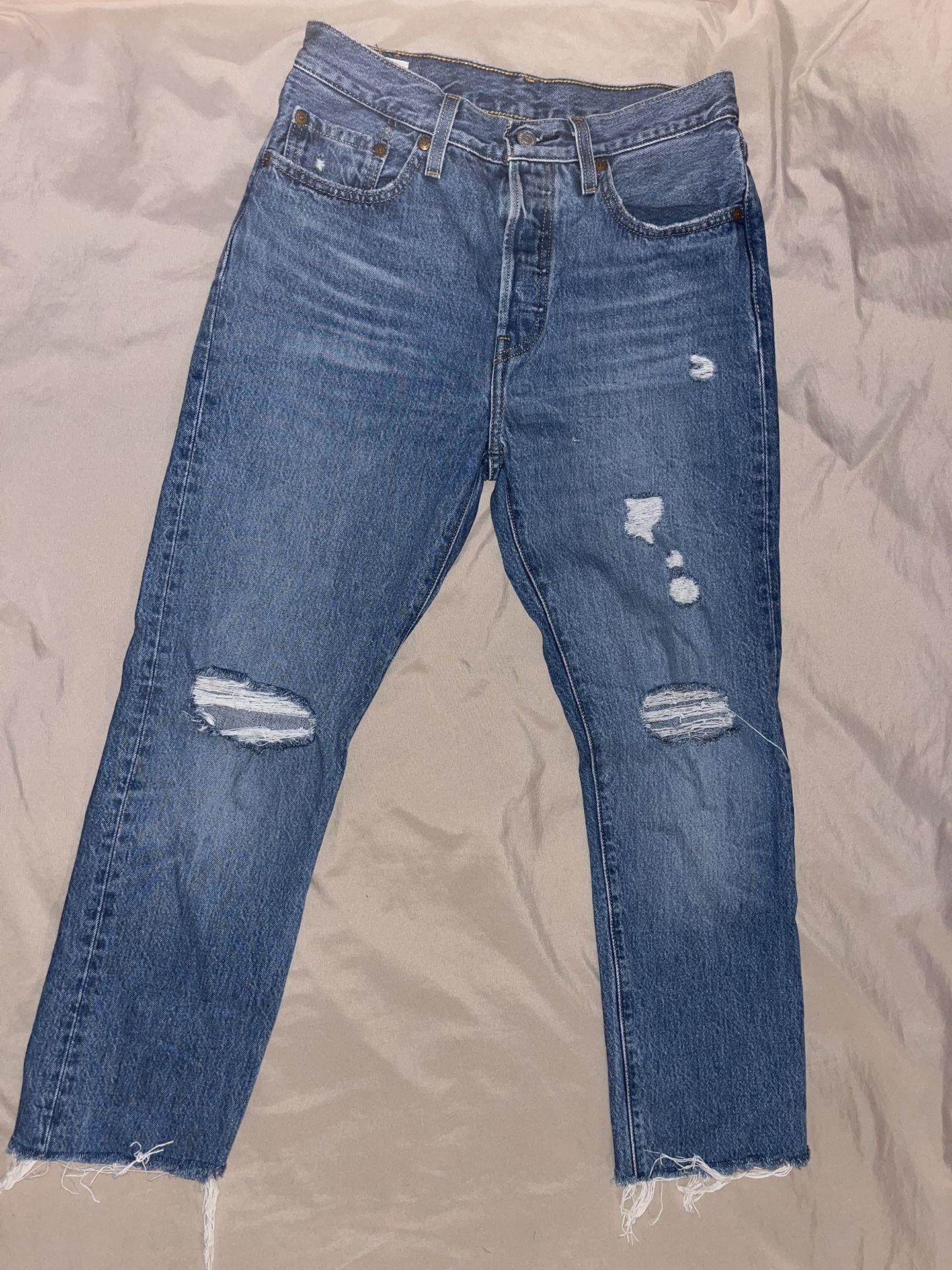 Women’s Levi’s 501 Distressed Jeans