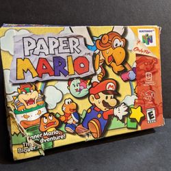 Paper Mario With Original Box Nintendo 64