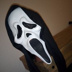 Ghostface Masks - Scream VI Masks - Classic With w/ Black Shroud  👻✔️ Latex Thumbnail