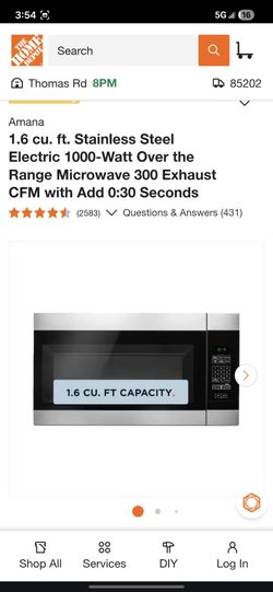 Brand new Amana stainless steel microwave