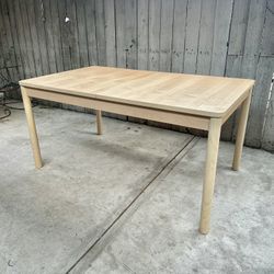 Expandable Wooden Look Dining Table 