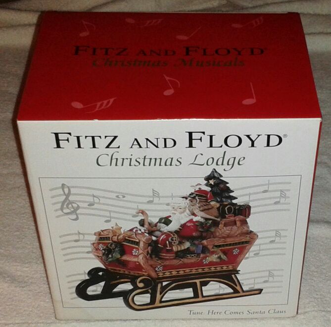 Fitzgerald & Floyd Musical Christmas Sleigh Display NIB