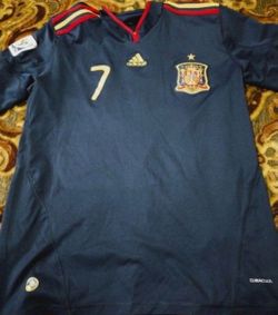 Adidas España 🇪🇸 Spain David Villa #7 South Africa World Cup Shirt 👕 Jersey Size XL, adult