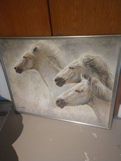 Large oil painting signed by artist