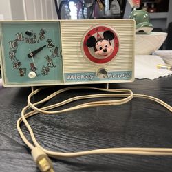 Mickey Mouse Clock Radio Circa 1960+