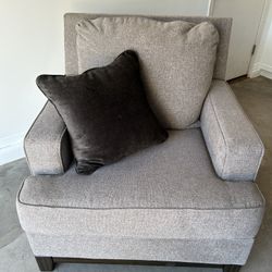Nice Cloth Arm Chair with Accent Pillow In Gilbert