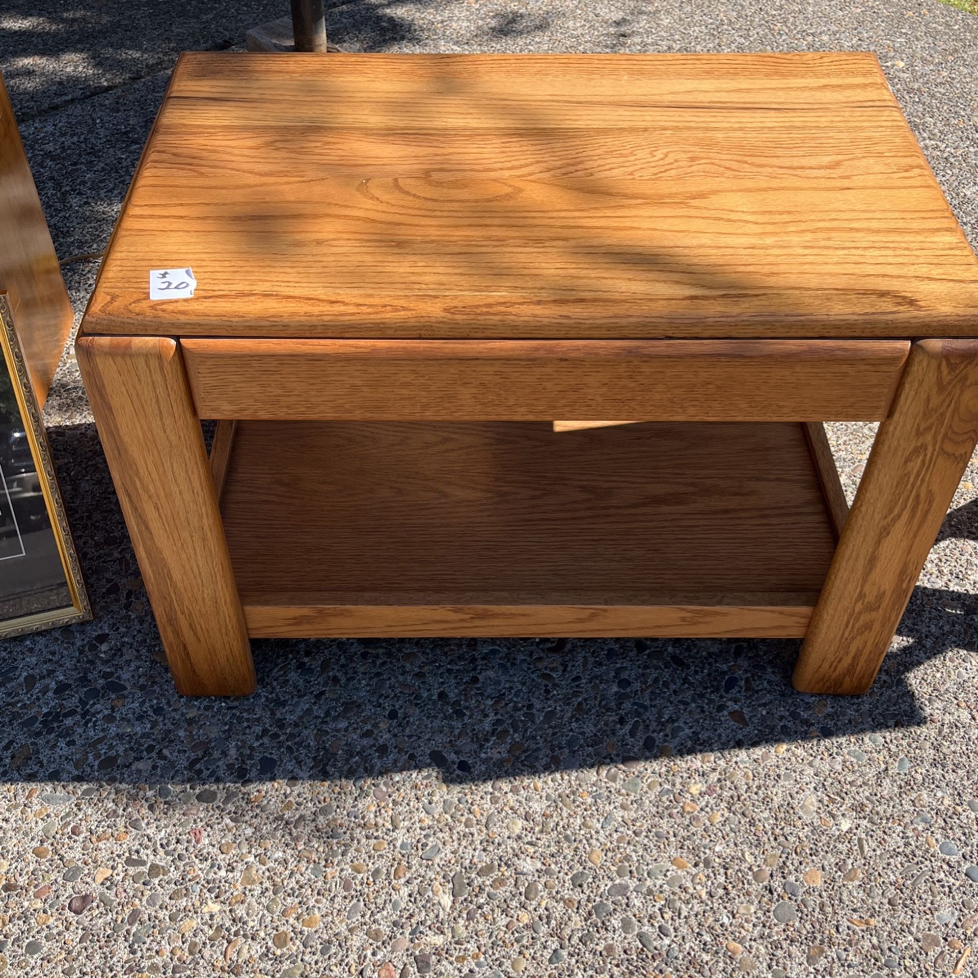 Oak end table