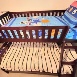 Solid Wood Twin-over-Full Bunk Bed