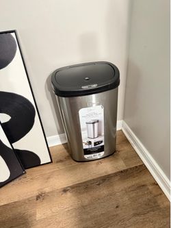 Mainstays 13.2 Gallon Stainless Steel Motion Sensor Trash Can