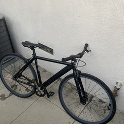 Black Carbon Frame Fixed Gear Bike 