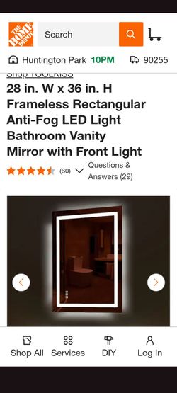 Light up mirror