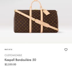 Louis Vuitton Keepall Bag 
