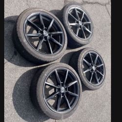 4 — 205/45r17 4x100 4x3.93 Stock Mazda Miata ND Civic Corolla Fit Xa Xb Ia Yaris Wheels Rims Good 80% Treads Tires!!