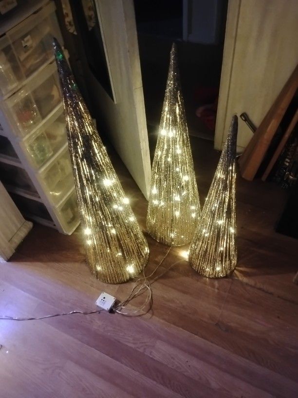 Three Christmas Tree Cones