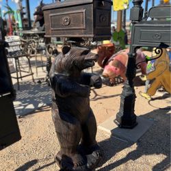 🐻 Bear Mailbox – Cast Aluminum Outdoor Mailbox