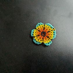Handmade Beaded Flower Ring 