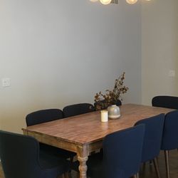 Navy Blue Wingback Dining Chairs From World Market 