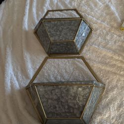 Metal Plant Boxes , Set Of 2