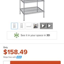 2 Sets Of NSF Wire Shelves , 4 Tier, 