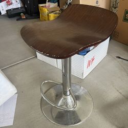 Bar Stool Wooden Seat Metal Chair
