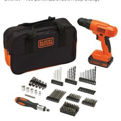 Black And Decker 100 Piece 20v Drill Set