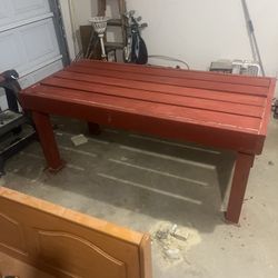 Real wood outdoor table