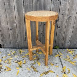 Handmade Olive Wood Stool Or Plant Stand