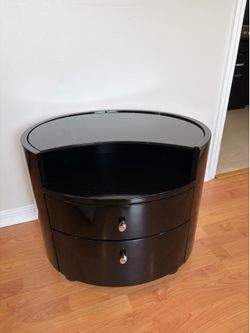 Modern black nightstand