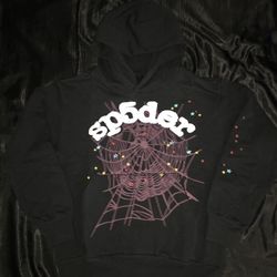 SP5DER Web Hoodie, Black, Size S