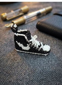 Handmade Beaded Sneaker Miniature Figurine