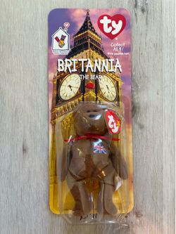 June 1999 TY Retired McDonalds MIB 'Britannia - the Bear' Beanie Baby