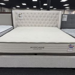 New King Size Bed Frame. Gently Used King Size Avocado Mattress & Box Spring Set. All For $1198.  Delivery & Set Up Available