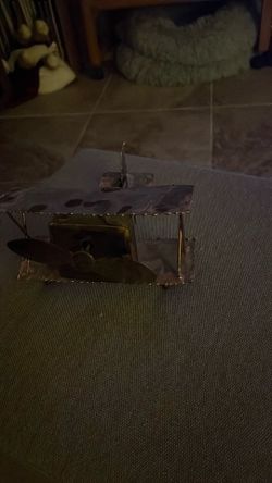 Antique metal airplane