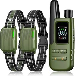 Shock Collar for 2 Dogs, 4500FT Training Collar with Remote for 10-120lbs IPX8 Waterproof with No-Shock Mode, Beep(1-8), Vibration(1-16), Shock(0-99),