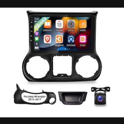 New in the box Android 13 Carplay Car Stereo GPS Navi Radio 10.1&#34; Fits Jeep Wrangler JK 15-17 (D240)