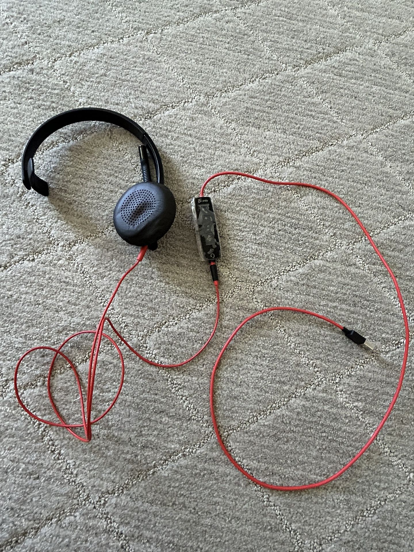 Plantronics Single Ear Headset USB-A
