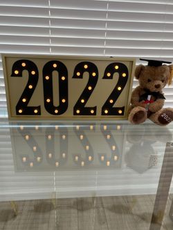 Graduation Sign & Teddy Bear