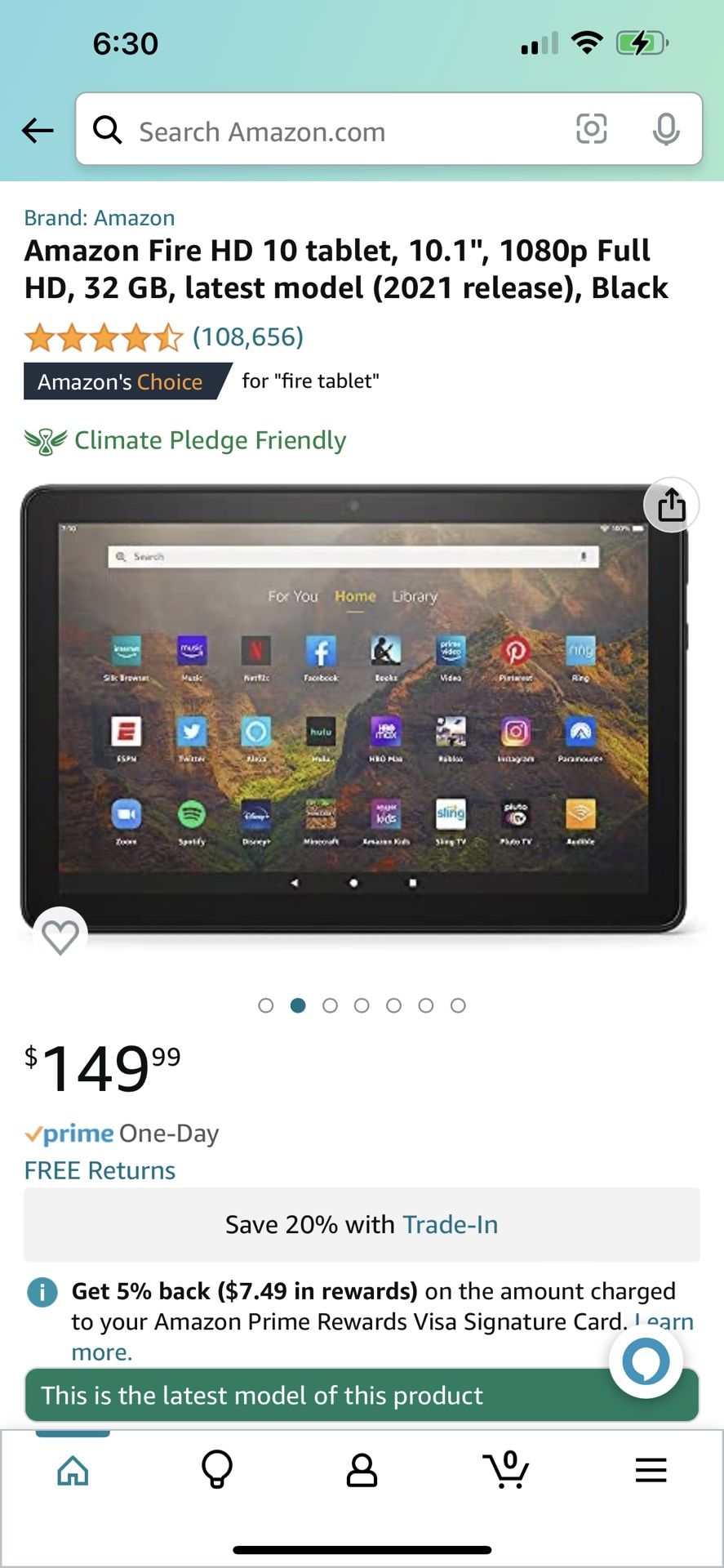 Amazon Fire tablet 10