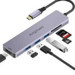 USB C HUB Multiport USB c to Type C Adapter Dongle Compatible for MacBook Air Pro and Other Type C Laptops